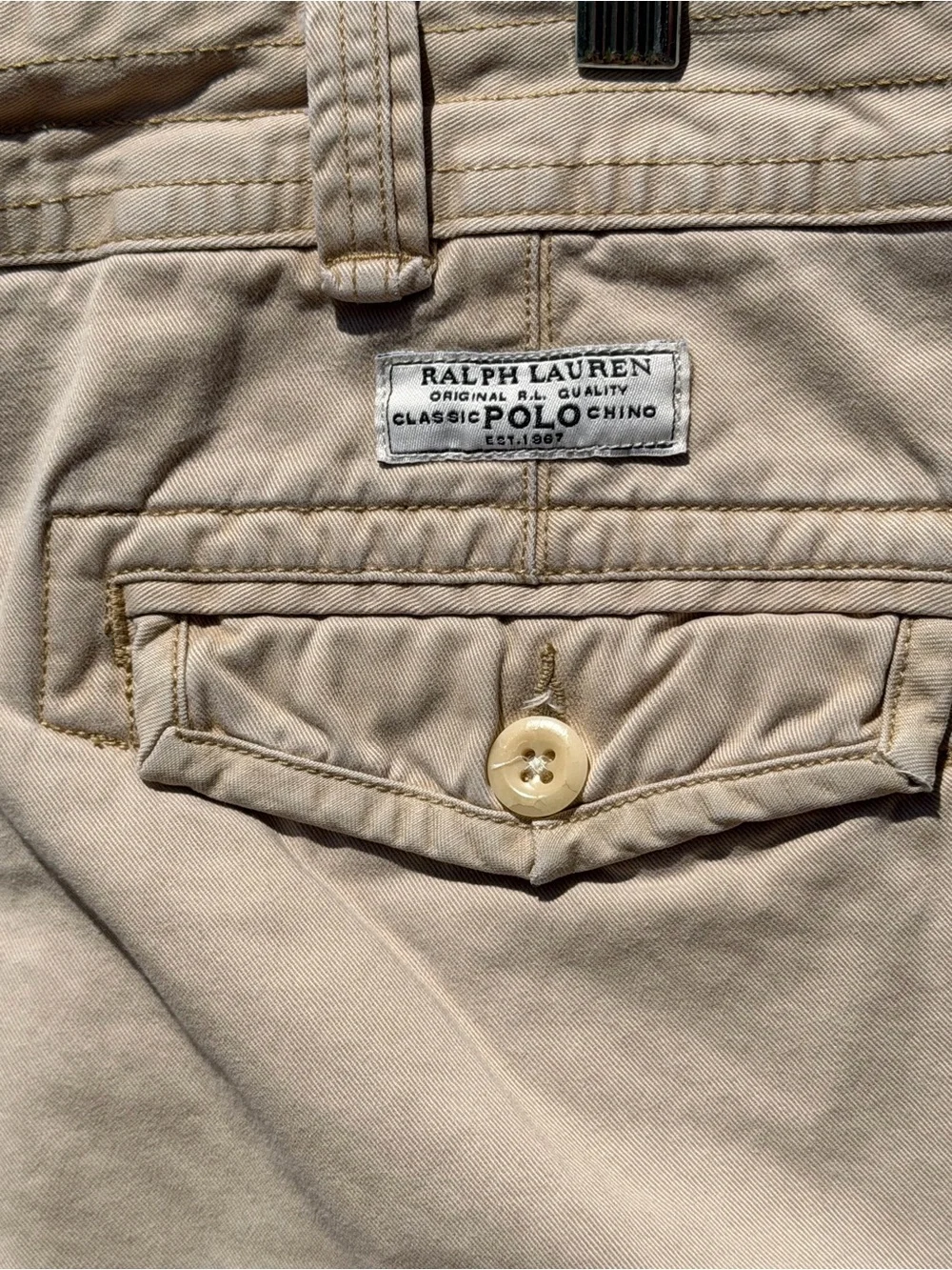Ralph Lauren Polo Cargo Shorts Men’s 42 Beige Khaki Utility Casual